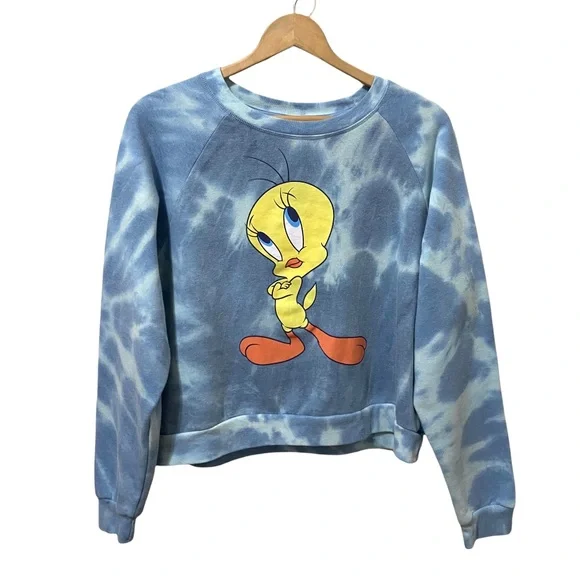 SOLD——————-Looney Tunes Tweety Bird Pullover Sweatshirt Tie Dye XXL - Picture 10 of 10